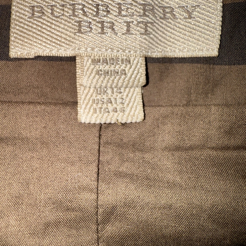 Burberry Pleated Plaid Skirt 12 - Picture 4 of 6
